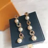 Drop Pearl Diamond Earrings Designer Luxury Earring Women Gifts Wedding Party High Quality Jewelry