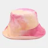 Berets Wearing Cap Visor Bucket Hat Men And Women Street Trend Tie-dyed Ink Painting Pattern Fisherman PanamaBerets