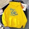 Fantastiska japanska Dragon Hoodies Casual Harajuku Style Sweatshirts For Men Autumn Loose Clothing Fleece Overized Pullover Y220713