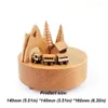 Figurki dekoracyjne Przedmioty sosny leśny pociąg w zegarku pudełko muzyczne dzwonek drewniane elementy rzemieślnicze