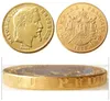 فرنسا 20 فرنسا 1868A / ب مطلية بالذهب نسخة الزخرفية عملة معدنية يموت تصنيع سعر المصنع