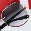 Lunettes de soleil de créateur pour femmes léopard panthère diamant lunettes de soleil sans monture femme C décoration cadre rond unisexe lunettes UV400 lunettes surdimensionnées bon