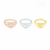 Newest t edition Stainless Women Mens Band ring PLEASE RETURN TO NEW YORK Heart jewelry Rings Gold Silver Rose Color242w261n6317360