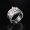 Pierścienie klastra moda 925 srebrny srebrny ślub koktajlowy dla kobiet luksusowe markizowy diamentowy palcem ręcznie robiony biżuteria z kamienia szlachetnego
