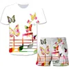 Clothing Sets 4-14 Years Kids Baby Boys Music Notation 3D Clothes Casual Summer Print Suit 2Pcs T-Shirt Shorts Children ClothesClothing