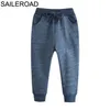 SAILEROAD Soild Boy Pantalons longs pour enfants Sweaterpants Automne Enfants Pantalons de sport Coton Filles Poches pour vêtements pour enfants LJ201127