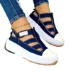 Klädskor dukskor kvinnor sandaler avslappnad kilplattform hög klackar ihåliga sportskor 220721