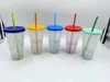 50pcs kolorowe pp kubki zmieniające kolory kubek tęczowy Sippy kubek zimnej wody wrażliwy na temperaturę plastikową kubek z plastikiem