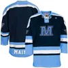 NCAA Custom Maine Black Bears College-Hockey-Trikots, Damen-Patrick-Shea-Trikot, Eduards Tralmaks, Rob Mcgovern, Jeremy Swayman, blau genäht