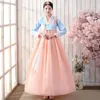 Etniska kläder kvinnliga koreanska traditionella fairy klänning kvinnor scen prestanda fluffig kostym multicolor hanbok folk topp kjol sets279h