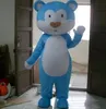 Hallowee azul urso mascote traje de alta qualidade cartoon anime tema caráter carnaval adulto unisex vestido natal festa de aniversário outdoor