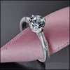 Band Rings Jewelry 100% Genuine 925 Sterling Sier Wedding Ring For Women Korea Japan Bling Zircon Engagement Promise Ymr973 Drop Delivery 20