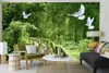 home decor mural wallpapers rolls for walls living bedroom European retro tropical woods living room stereoscopic 3D photo wallpaper