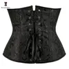 Jacquard Underbust Corset Floral Push Up Boned Bustier Gothique Korsett for Women Front Busk Gorset Plus Size Korse sexy