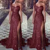 2021 New Gold Evening Dresses Jewel Neck Beaded Sequined Lace Long Sleeve Mermaid Prom Dress Sweep Train Custom Illusion Robes De 2283317
