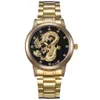 Nieuwe Yolako Dragon Watch Gold Emed Diamond Commercial Men's Quartz kijkt mode niet-mechanische polshorloge