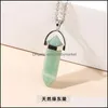 Reiki Healing Crystal Stone Pendant Chakra Rose Opal Tiger Eye Choker Collane Pendenti di energia all'ingrosso Collana Gioielli Drop Delivery 202