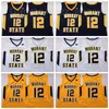 NCAA Murray State Racers Ja Morant College Jerseys 12 Basketball Navy Blue White Yellow Team Color All Stitched University Breathable For Sport Fans Good Quality