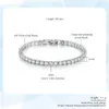Femme Bracelet Bracelet Single Row CZ Diamonds 4 mm Round Full Drill Tennis Chain Hip Hop Jewelry2207923