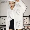 Neploe personage bedrukte vrouwen blouse zomer nieuwe mode knop shirts Koreaanse losse casual vrouwelijke blusas 67311 T200322