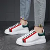 Mannen Schoenen Leer 2022 Nieuwe Eenvoud Lente Herfst Sneakers Lace Up Casual Outdoors Mode Comfortabele Ronde Neus DP344