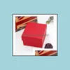 Modeklockor Black Red Blue Paper Square fodral med kuddsmycken Display Box Storage Drop Delivery 2021 Fall Tillbehör Klockor