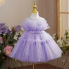 Mädchenkleider Baby 1. Geburtstag Kleidung Solide Mädchen Taufe Kleid Blume Kleinkind Kinder Hochzeit Party Kleid Geboren TaufkleiderMädchen