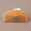 Natural Wood Peach Comb Hair Brushes Portable Men039s Wooden Beard Comb With Custom Logo7426902