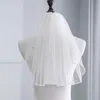 Gelin Peçe Düğün Headdress Kısa İnci Tek Katmanlı Hemmed Headdress Saç Tomberi