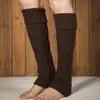 Chaussettes bonneterie hiver laine tricoté chaud Leggings Vintage Lingge couleur unie thermique longue fourrure femmes