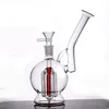 Glasbong Shisha 6 Arm Tree Percolator Wasserrohrrecycler Dab Oil Rigs Mobius Matrix Sidecar Aschefänger mit 14 mm männlichem Glasölbrennerrohr 1 Stück