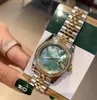 high-end quality 26mm fashion gold Ladies dress watch Diamond sapphire mechanical automatic women's watches Stainless steel strap bracelet Wristwatch box bags ring