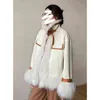 LUXUV Fahion Neue Süße Vintage Mantel Japanischen Stil Doppel Taschen Frau Jacke 2022 Warme Pelz Kragen Zip Femme Tops Design dame T220716