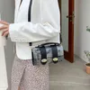 2022 neue Frauen Schulter Tasche PVC Transparent Graffiti Messenger Weiblichen Beutel Kleine Designer Handtasche Geldbörse Umhängetaschen für Frauen G220420