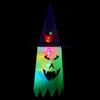 Chapeaux de lumière clignotante LED d'Halloween suspendus fête fantôme habiller chapeau d'accessoires d'horreur rougeoyants