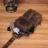 Waist bag Top Layer Crazy Horse Leather Men's Outdoor Multipurpose 11 Inch Mobile Phone Cht Msenger Bag 1315