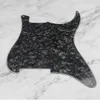 4 -Hole St Guitar Pickguard Niestandardowy pusty materiał na zarysowanie ze śrubami do akcesoriów gitarowych Czarna perła 4ply