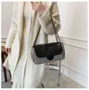 French Minority Small Bag Women's New Fashion Underarm Bag Thousand Bird Lattice Single Shoulder Messenger Small Square Bag 220614