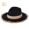 Summer Cowboy Cap Casual Sun Hats For Women Fashion Letter M Jazz Straw Men Beach Panama Hat Wholesale RH 220318
