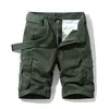 Summer Men's Baggy Multi Pocket Military Cargo Shorts Male Cotton Navy Mens Tactical Shorts Short Pants 30-38 No Belt 220507