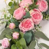 Decorative Flowers & Wreaths Artificial Fake Flower Handmade Bendable Simulation Peony Wedding Welcome Sign Floral DecorationDecorative