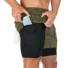 Laufhose Männer Camouflage Sport Für Boxen Radfahren Doppel-Deck Quick Dry Gym Fitness Jogging Workout Kurze Hosen 5XLRunning