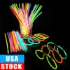 Glow Sticks Bulk in the Dark Party Supplies Lighting de novidades com óculos de óculos Kit de colares e embalagem de 8 polegadas para crianças acessórios de acampamento Estoque nos EUA