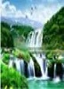 Grüne Landschaft Wasserfall Wand Wandgemälde 3D Wallpaper 3D Wallpapiere für TV -Hintergrund25960558853961