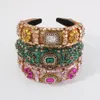 Luxury Full Pink Yellow Green Rugestones Band Band ACCESSOIRES DE CHEVEUX ACCESSOIRES À TENDICE PRODY POURD BOUTIQUE BOUTIQUE HOOP