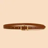 Riemen 1,8 cm brede vrouwen echt leer dunne luxe ontwerp klassieke retro riemversatile decoratieve jeans jurk taillebandbelts