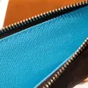 Neue Designer-Geldbörse M81256 Reißverschluss-Geldbörsen N7 Hochwertige Leinwand-Kartenhalter Mode aus echtem Leder Frauen lange Geldbörse Münzfach Luxus-Clutch-Tasche