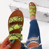 Vrouwen slippers mode wilde slang dubbele laag sandalen plat bodem dames strandschoenen buiten reis flip flop y200423