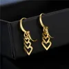 Hoop & Huggie Trend Simple Stainless Steel Heart Earring For Teens Women Girl Couple Trendy Gold Love Unusual Earrings WholesaleHoop Kirs22