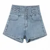 Blue High Taille Denim Shorts Women S Summer Sexy Slim Elasticity Fashion Vintage Y2K Designer Jeans Female 220602